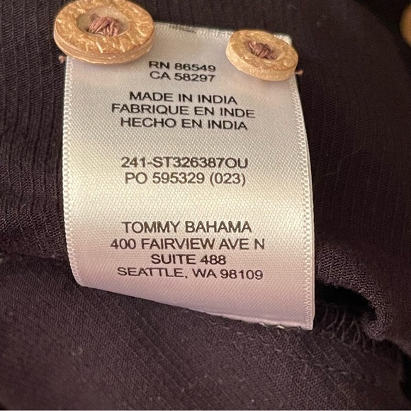 Tommy Bahama Men's XXL Black Button-Down Shirt 100% Viscose Lightweight Vacation - Picture 7 of 10